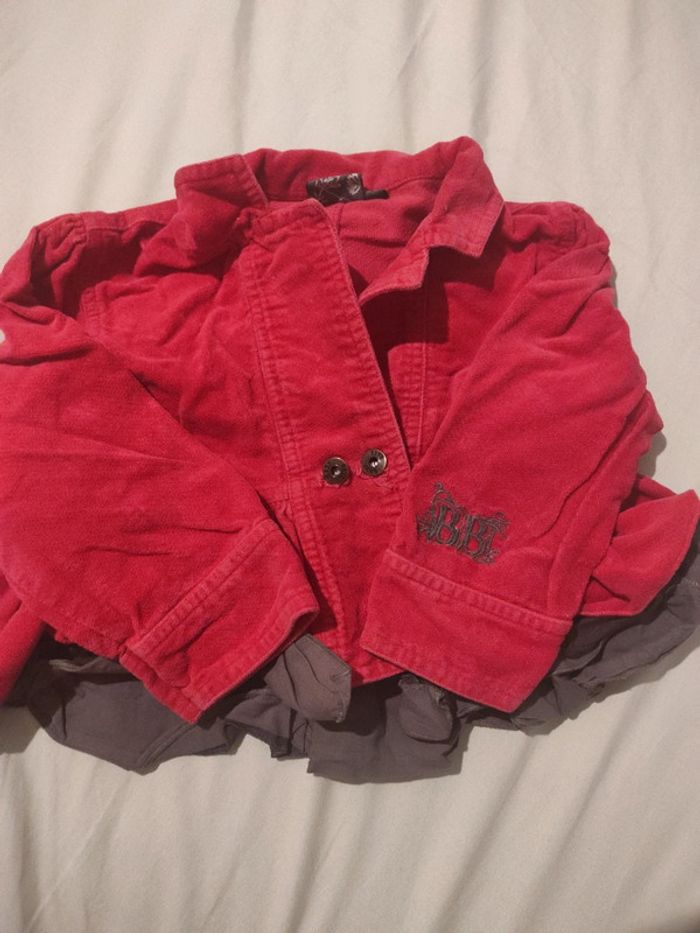 Veste velours T18M baby barb