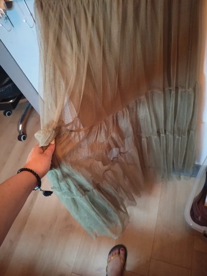 Jupe longue tulle kaki - photo numéro 4