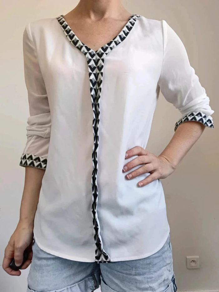 Grace & Mila Blouse blanche - Taille 38 - Très bon état - photo numéro 8