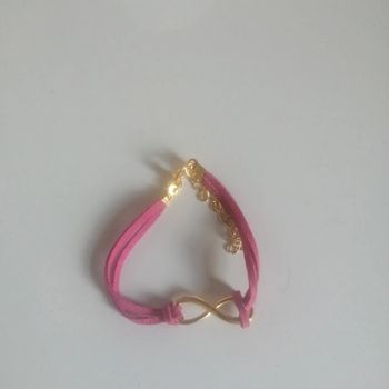 🌸Bracelet brésilien cuir rose infini Neuf 🌸