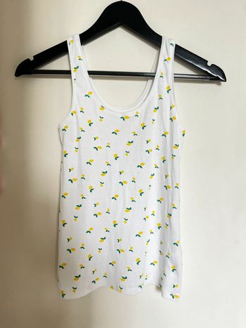 T-shirt débardeur avec citron blanc