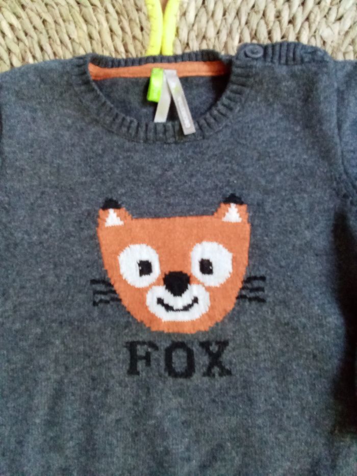 Pull gris avec impression Orchestra taille 18 mois - photo numéro 5