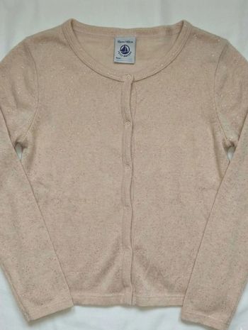Gilet rose pailleté 10 ans petit bateau Noël