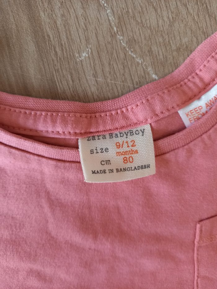 T-shirt garçon 9-12 mois Zara - photo numéro 2