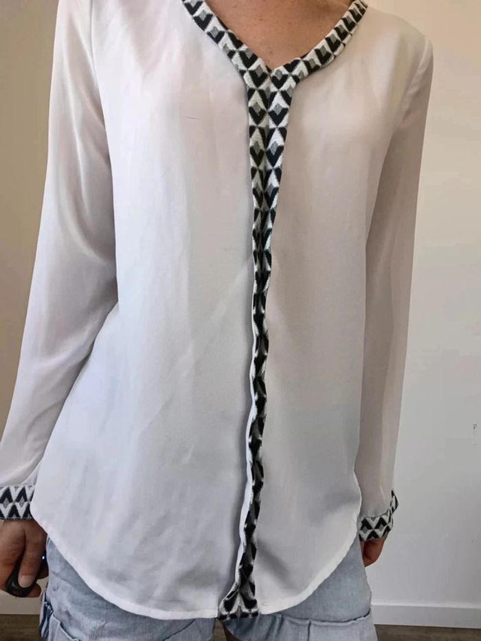 Grace & Mila Blouse blanche - Taille 38 - Très bon état - photo numéro 10