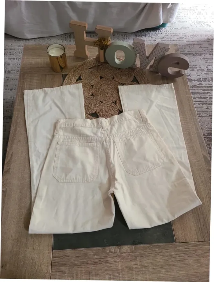 Pantalon crème taille M - photo numéro 2