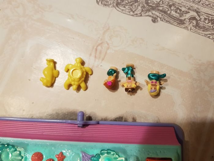 Magnifique polly pocket vintage 1995 Livre Sparkling mermaid aventure sirène 1996 parfum rose - photo numéro 4