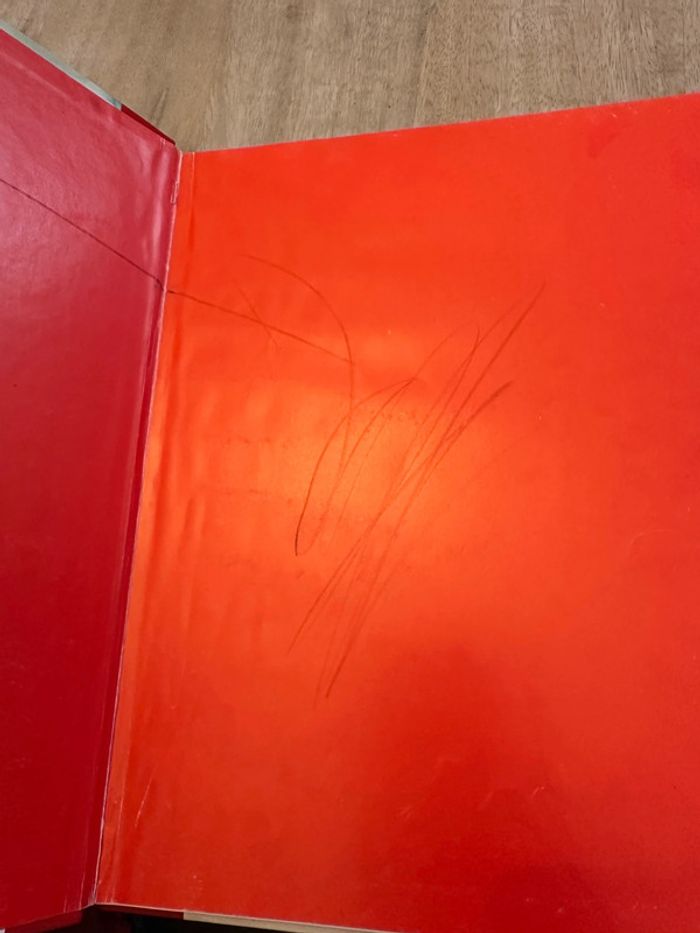 Grand livre Le Noël de Caroline fête hiver reliure rouge état satisfaisant Pierre Probst - photo numéro 4