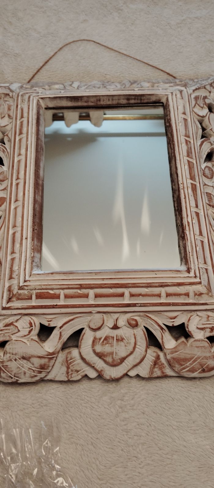 Cadre miroir effet patiné