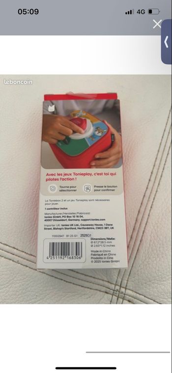 Contrôler tonieplay pour toniebox neuf