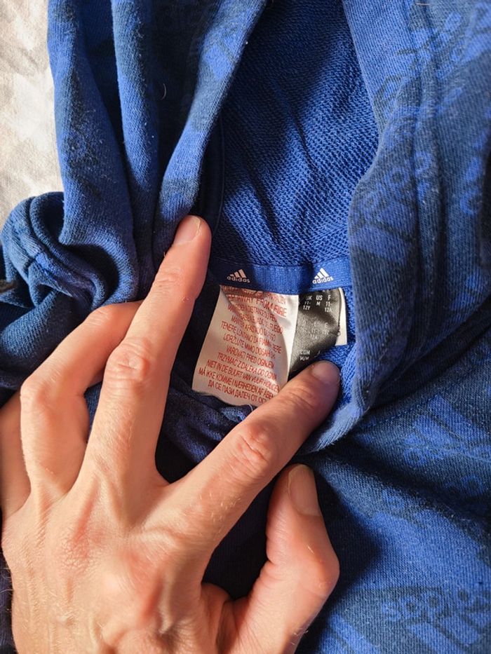 Sweat à capuche Adidas mixte 12 ans - photo numéro 3