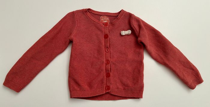 gilet en maille de coton avec noeud