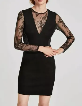 Robe Zara manches dentelle