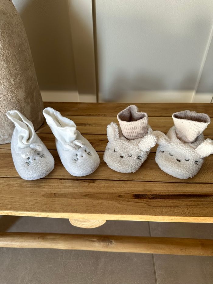 Lots de 2 pantoufles bébé - photo numéro 3