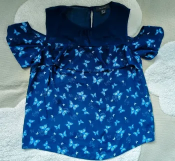 🦋 Blouse Primark – Motif papillons – Taille 42