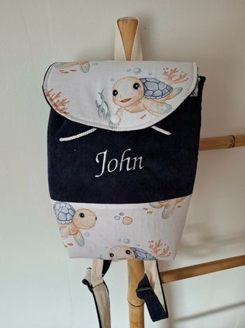 Sac à dos tortue bleu 