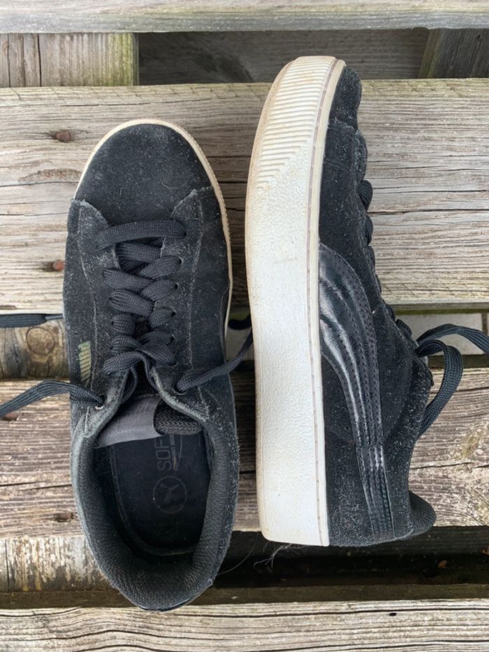 Chaussures Puma noire daim T37 - photo numéro 3