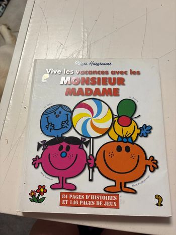 Livre de jeux et histoires Monsieur Madame
