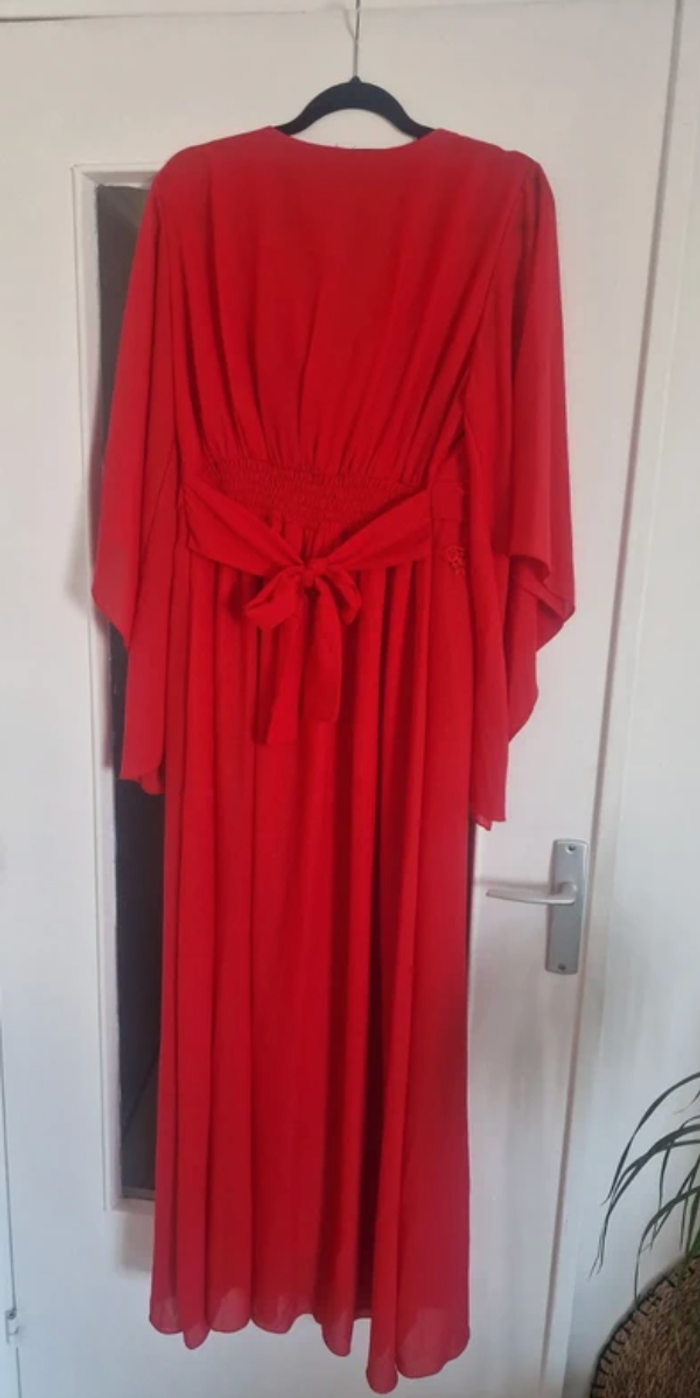 Robe drapée à dentelle Grande taille - photo numéro 4