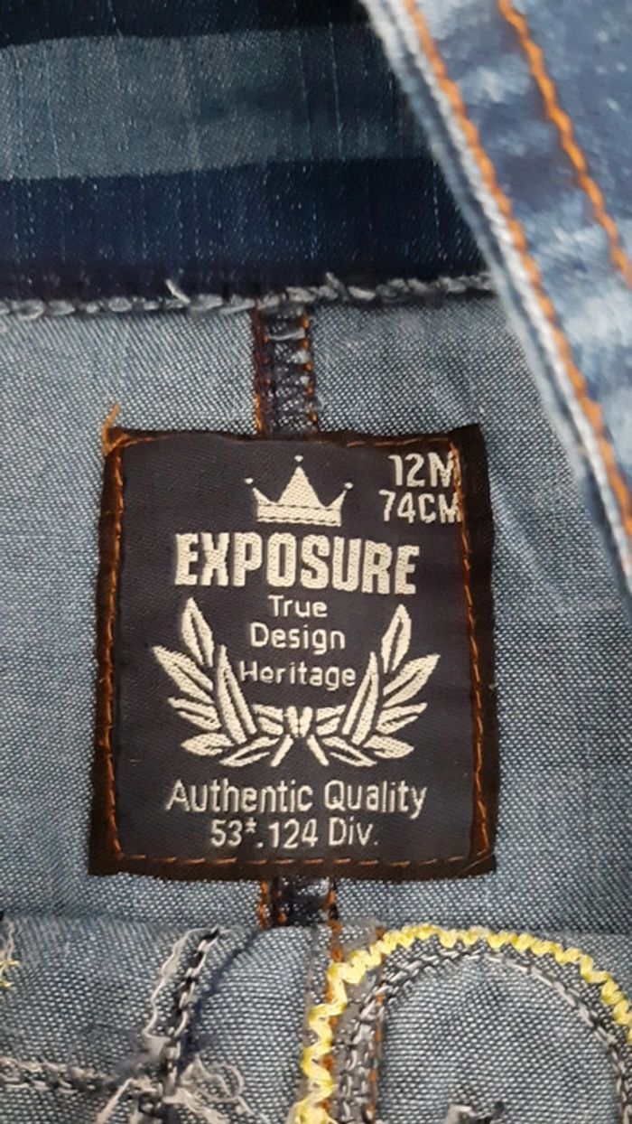 Salopette short + t-shirt manche courte garçon - photo numéro 3