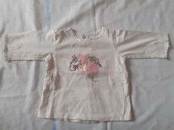 Sweet rose clair motif lapin sequins