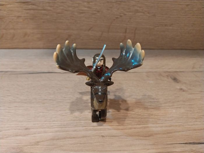 Figurine type lego Roi Elfes Elrond sur Cerf seigneur des anneaux - photo numéro 4