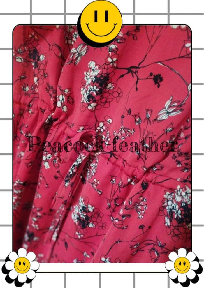 Robe rouge fleurie Kiabi 42 - photo numéro 5