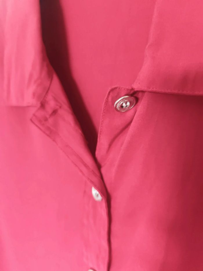 Chemise manches courtes Daxon rouge bordeaux taille 44 modal - photo numéro 3