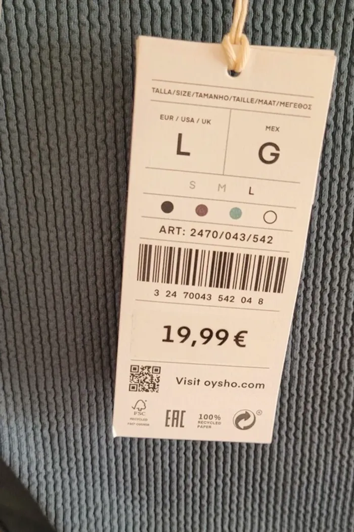 Bas de bikini Oysho Taille L - photo numéro 2