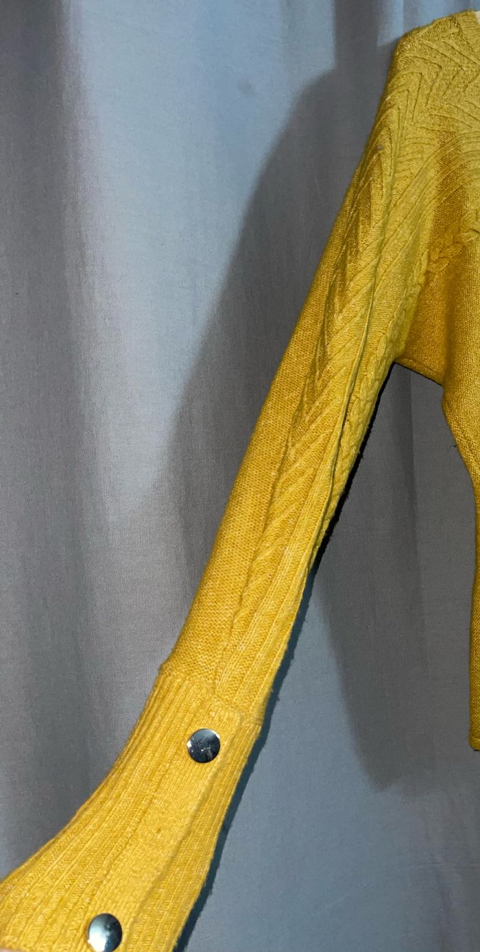 Pull d’Hiver moutarde femme - photo numéro 3