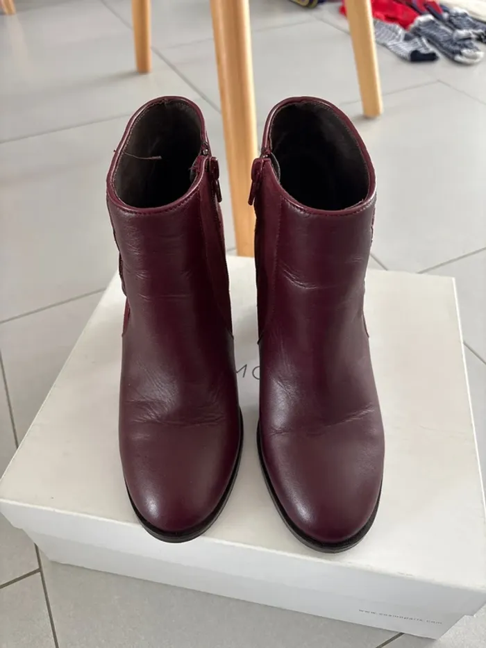 Bottines prune CosmoParis pointure 36 - photo numéro 5