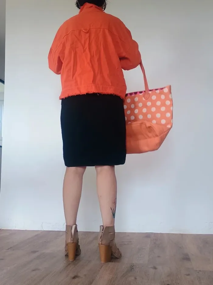petite veste d'été orange - photo numéro 4