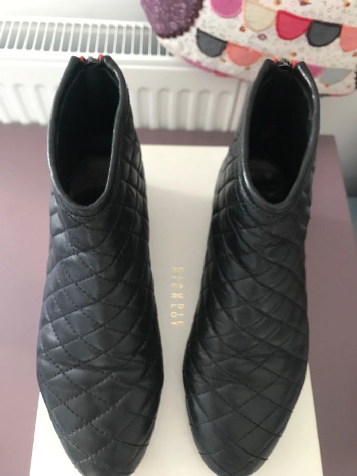 Bottines plates cuir matelassées Claudie Pierlot 38 - photo numéro 6