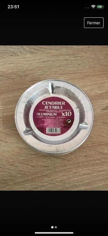 10 cendriers jetables