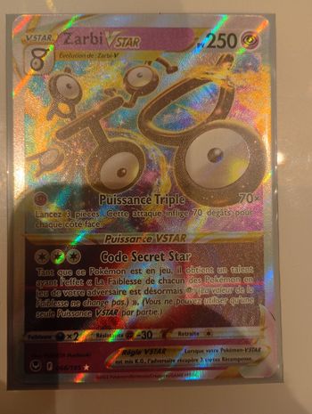 Carte Pokémon Zarbi VSTAR 066195 Épée et Bouclier Tempête Argentée