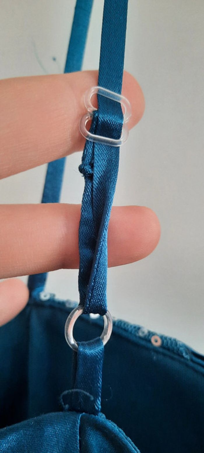 Robe de cérémonie cintrée Bleu-verte - photo numéro 7