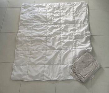 Couette 100x120 cm et housse de couette gris