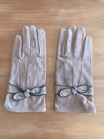 Gants vieux rose/gris