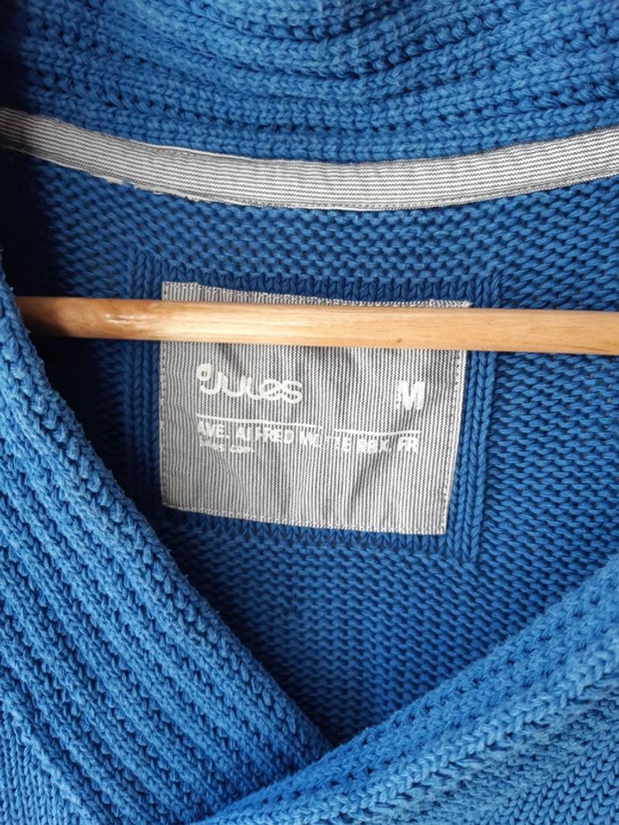 Pull bleu en maille Jules M - photo numéro 4