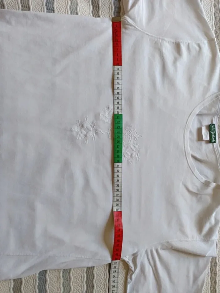 T-shirt Julie Guerlande 100% coton broderie t.L - photo numéro 2