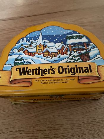 Boite metal noel vintage werthers original