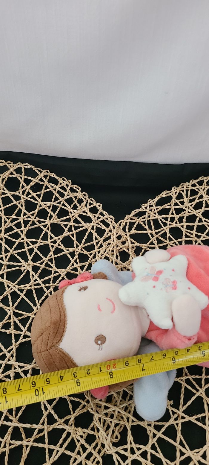 TEX DOUDOU POUPEE ANGE FILLE ROSE MUSICAL ETOILE - photo numéro 4