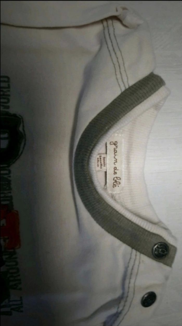 T-shirt Grain de blé 3mois - photo numéro 3