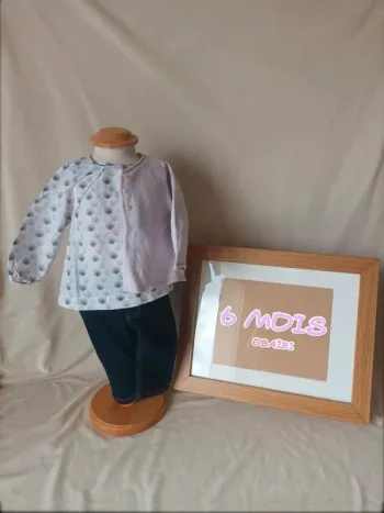 Ensemble 3 pièces Obaïbi fille 6 mois