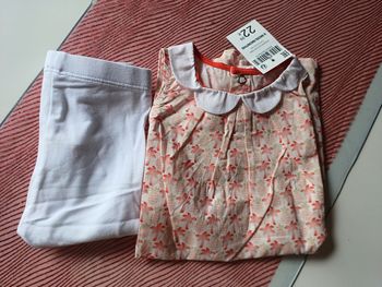 Ensemble robe legging neuf 6 mois obaibi