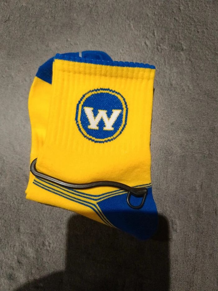 Chaussettes NBA golden state warriors jaune - photo numéro 3