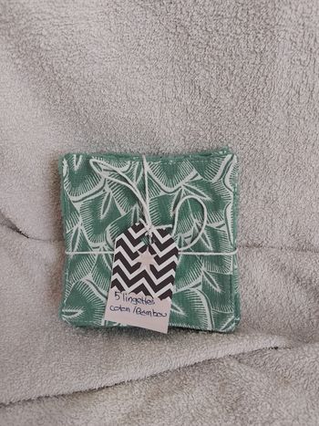 5 lingettes coton/bambou