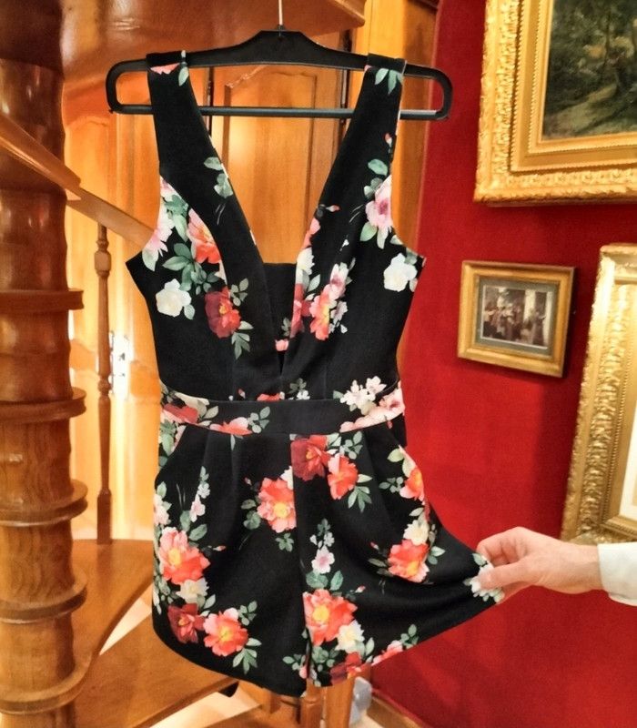 Combishort élégant - motif fleurs - photo numéro 2