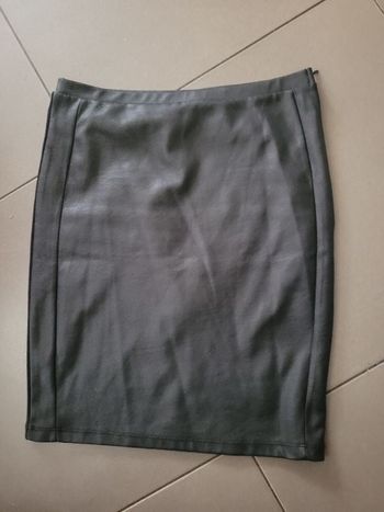 Jupe taille élastique bi matière taille 36   50 cm