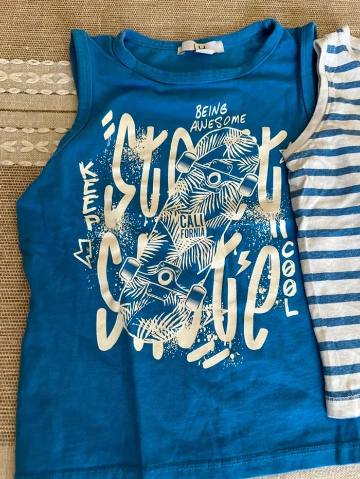 Lot t-shirts sans manches - photo numéro 2
